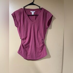 😵‍💫 3/$12 Athleta Women's Mauve Short Sleeve V-Neck Tee